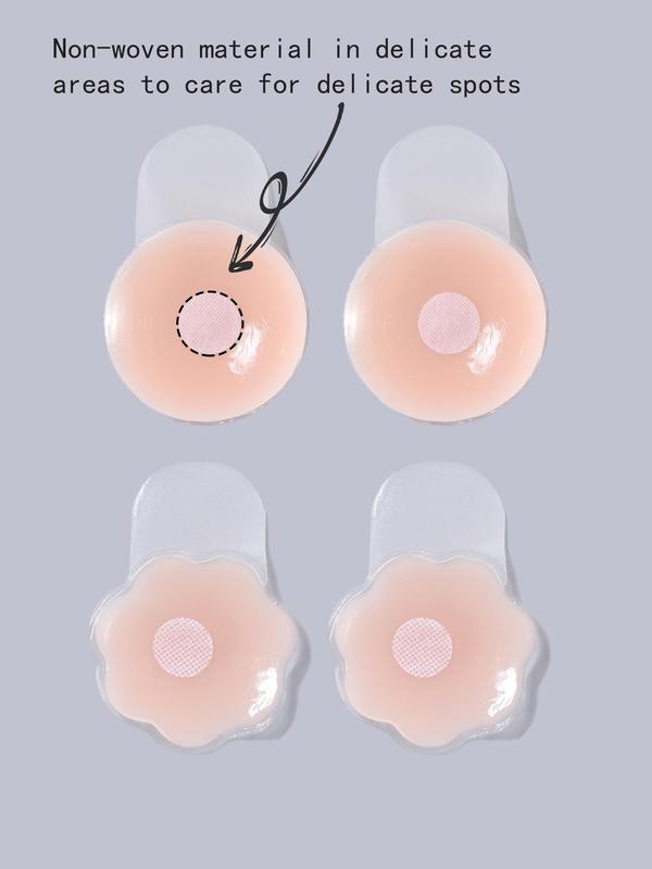 Women's 2 Pairs Silicone Nipple Cover with 3 Types Of Buckles, Reusable Waterproof Invisible Bra, Lingerie for Women, Lingerie Accessories for Daily Use