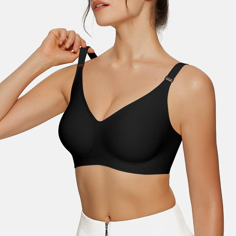 Vertvie Women Wireless Bras No Underwire Push Up Bra Seamless Supportive Full Coverage Bras With Extender Comfortable Nylon