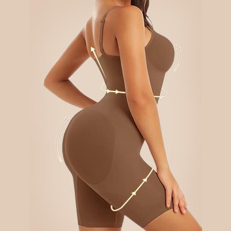 ChicCurve Full Body Solid Shapewear for Women Thigh Slimer&Butt Lifter Bodysuit Slimming Seamlessly Womenswear Sculpting Backless Outfit Comfort