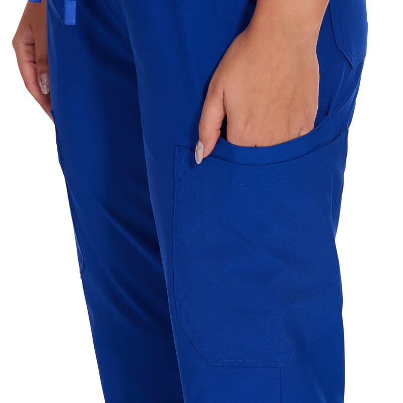 Cozyfit Scrubs for Women Nova Vital Set - V-Neck Top & Cargo Pants with 10 Pockets