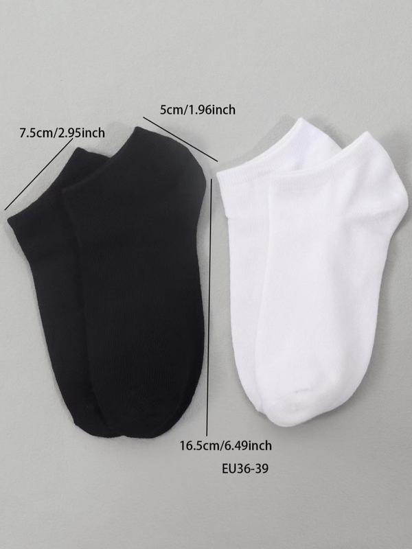 Women's 20 Pairs Solid Ankle Socks for Spring, Back To School Minimalist Comfy Breathable Comfortable Low Cut Socks for Women, Multipack Simple Socks for Daily Wear, Women's Fall Gift Set, Women's Socks & Hosiery, Comfort Lady Womenswear