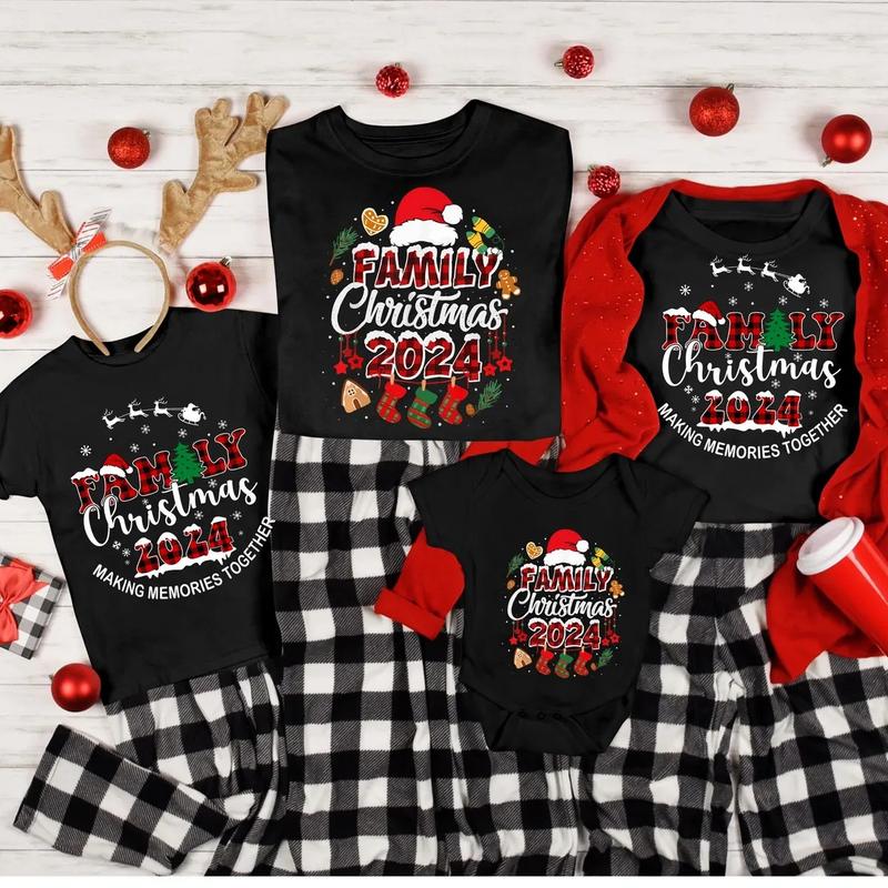 Christmas Family 2024 Shirt,Christmas Family Shirts, Christmas Party, Family Shirt, Matching Xmas Tees, 2024 Tee Casual Womenswear