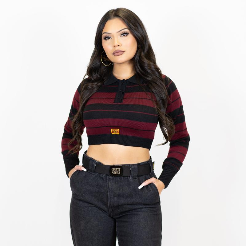 FB County Long Sleeve Charlie Brown Crop Top