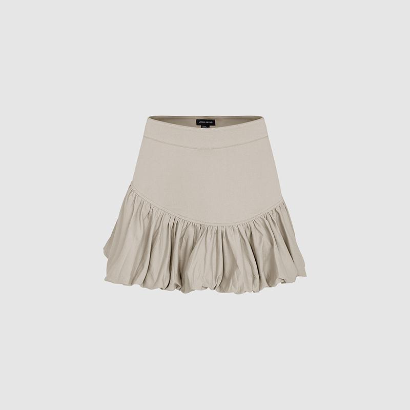 urban revivo Elastic Waist A-Line Skirt for Women