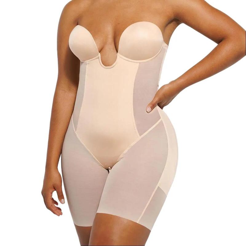 Shapellx AirSlim Deep Plunge Butt-Lifting Bodysuit Comfort Womenswear