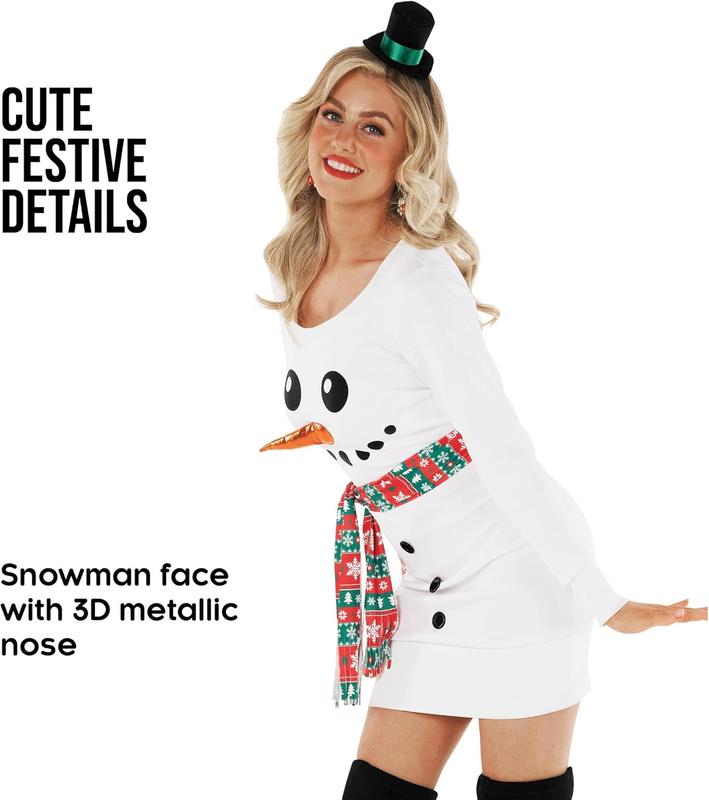 Morph - Snowman Costume Women - Snowman Costume Adult Women - Womens Snowman Costume - Christmas Snowman Costume