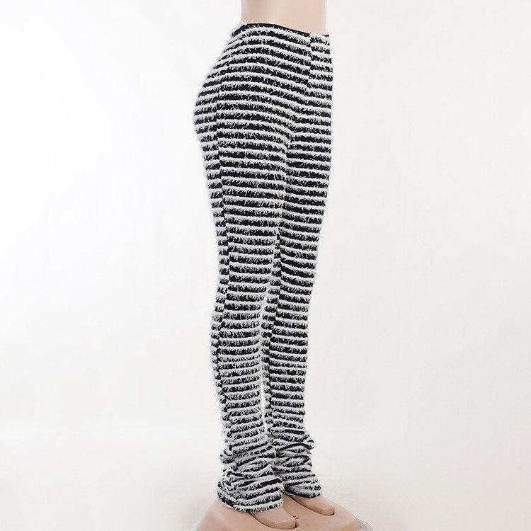 Stacked Knitted Pants Womenswear Bottom Fuzzy Girl High Waisted Fit Comfortable--=%2=- legging=%2=----=%2=- woman=%2=-- legging woman