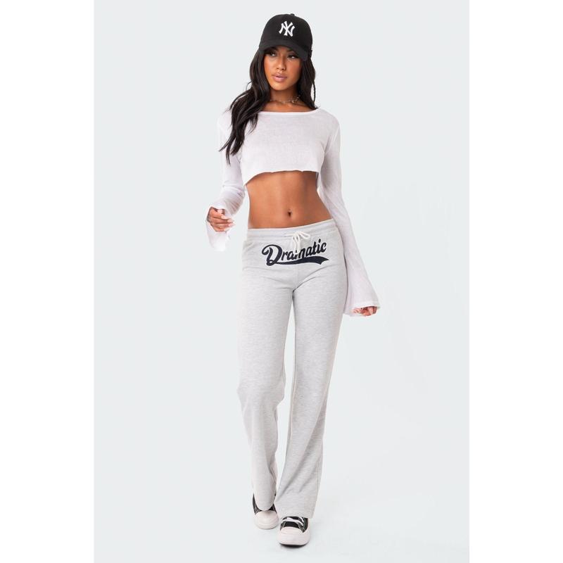 Dramatic Low-Rise Sweatpants