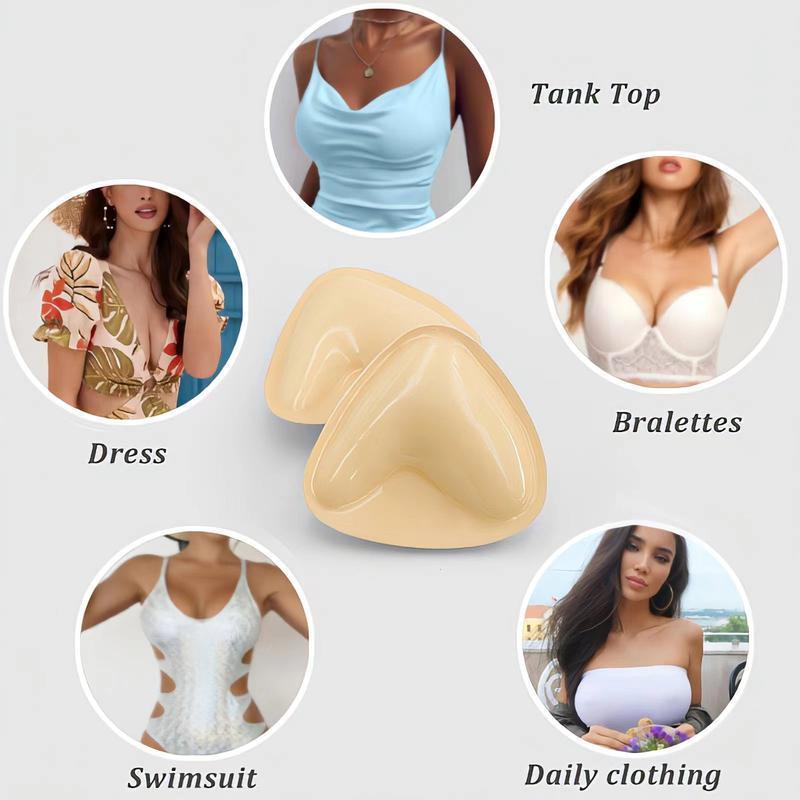 Double-Sided Sticky Bra Inserts Push up BreastEnhancers Pads Reusable Padded Ultra LiftInserts Adhesive Bra Pads Bikini WomenswearAccessories Strapless Underwear Lady WomenComfort nipple  covers