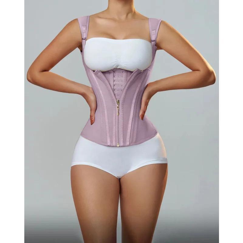 Women Sexy Body Shaper Corset Breasts Support Gather Vest Waist Trainer Postpartum Flat Belly Sheath Fajas Colombianas Girdle