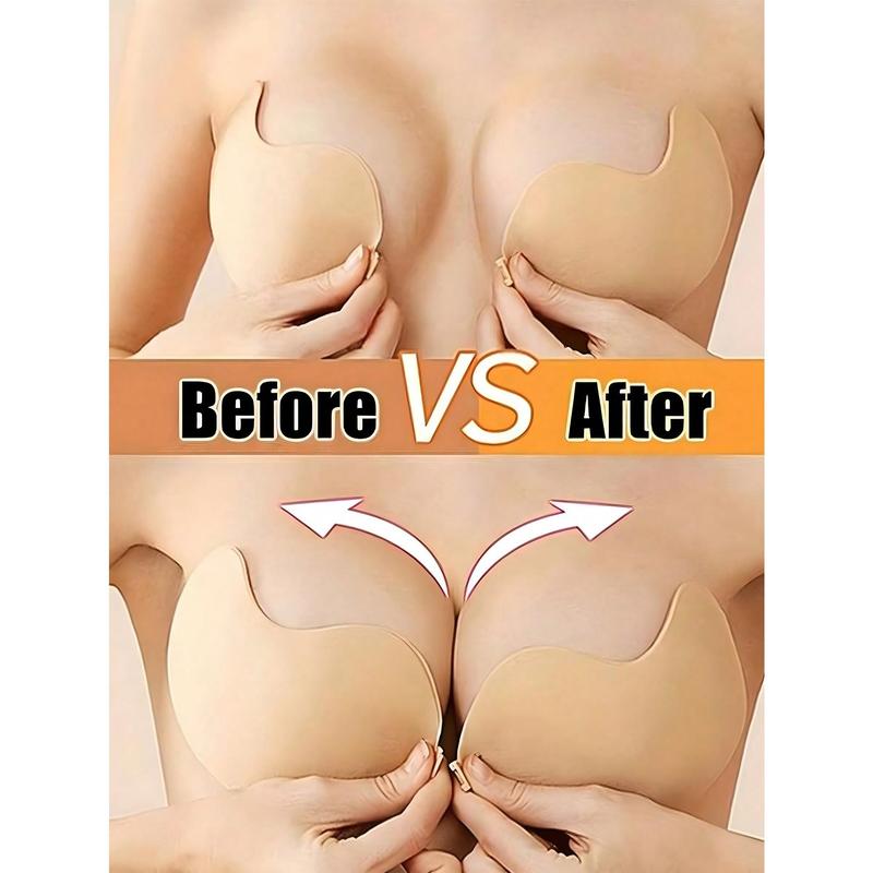 Invisible Push-up Breast Lift Silicone Nipple Covers, Self Adhesive Strapless Mango-shaped Sticky Bra, Women's Lingerie And Underwear Accessories