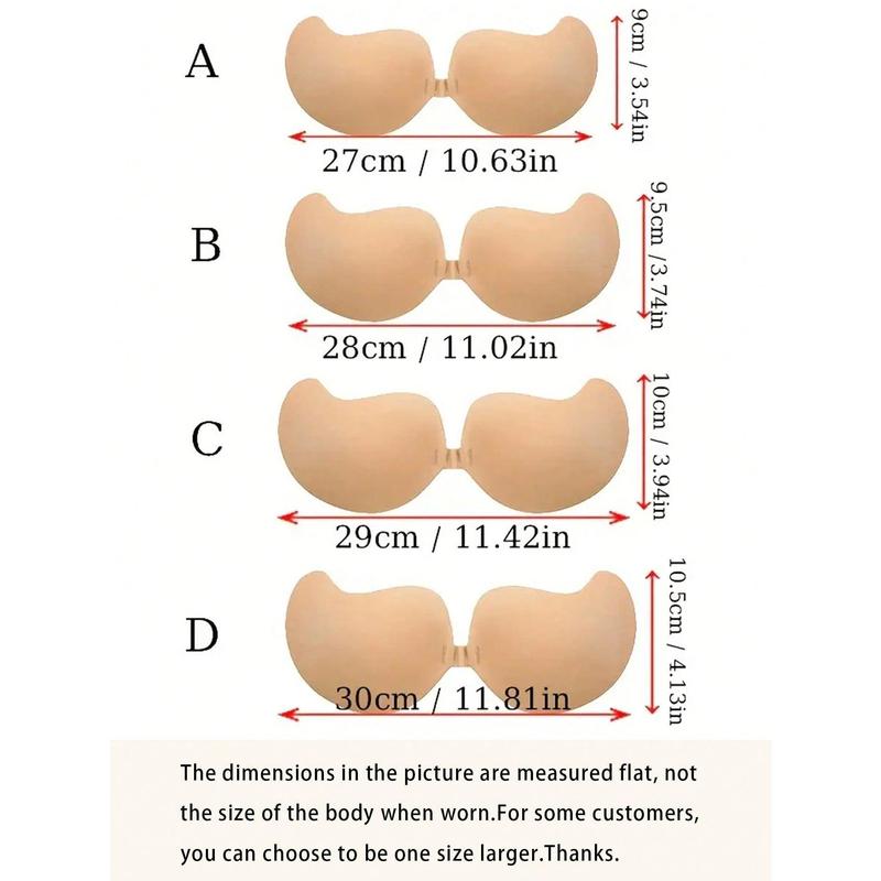 Invisible Push-up Breast Lift Silicone Nipple Covers, Self Adhesive Strapless Mango-shaped Sticky Bra, Women's Lingerie And Underwear Accessories