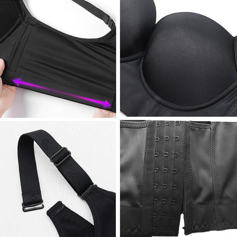 [50% Off]Women’s Day Bra Sexy Deep Cup Full Back Coverage Bra Lady Underwear Hide Back Fat Up Lift Slimming Bra Plus Size Push Up Bra