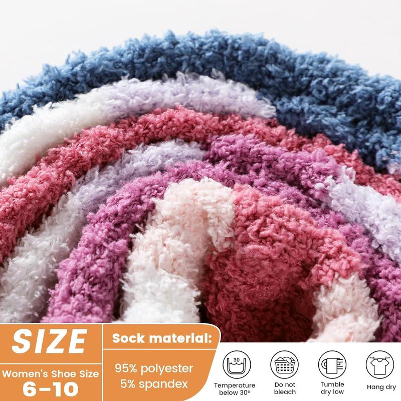 Fuzzy Socks - Fuzzy Socks for Women, 6 Pairs Fluffy Socks Cozy Winter Socks for Women Soft Socks Warm Socks Slipper Socks