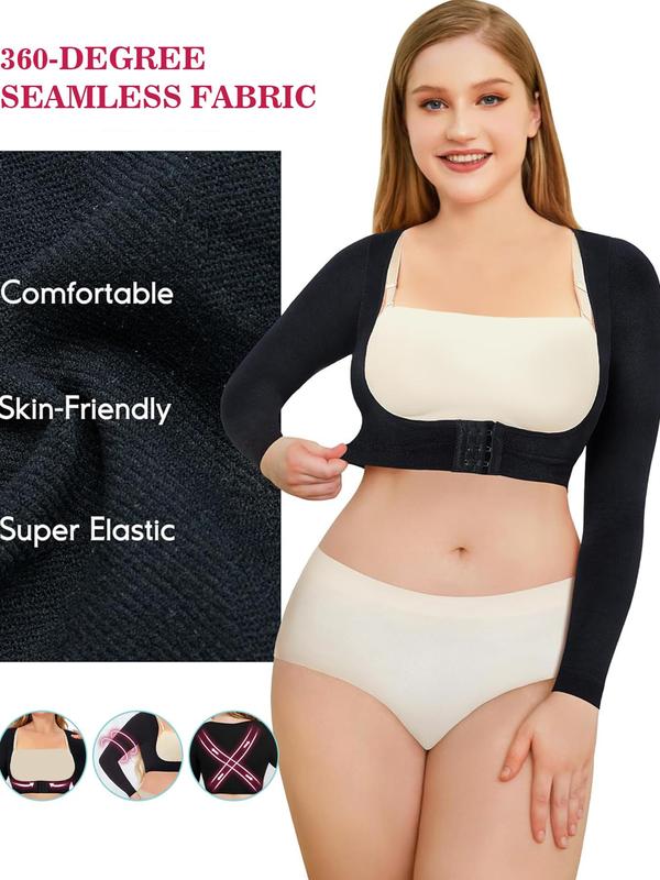 Women's Solid U-shaped Push Up  Shapewear Crop Top, Breathable Comfortable Shaper, Tummy Control Shapewear for Daily Wear