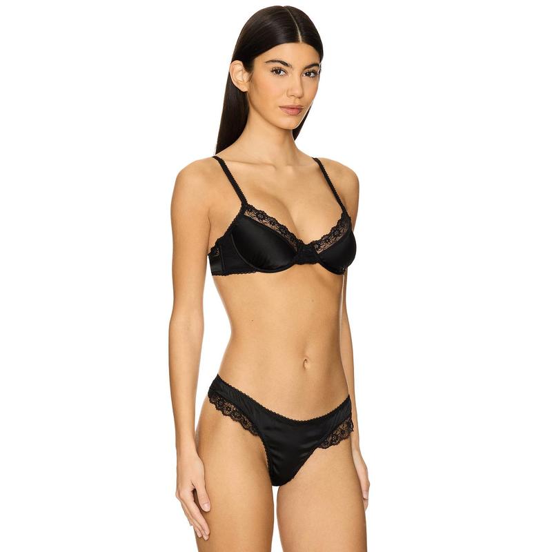 KAT THE LABEL Amelie Underwire Bra in Black