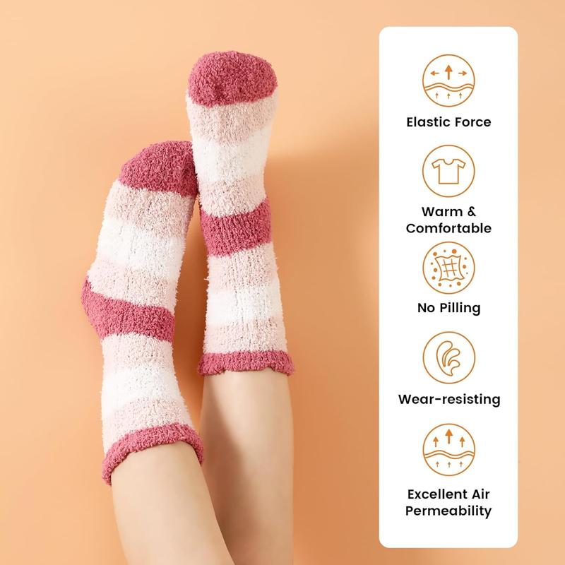 Fuzzy Socks - Fuzzy Socks for Women, 6 Pairs Fluffy Socks Cozy Winter Socks for Women Soft Socks Warm Socks Slipper Socks