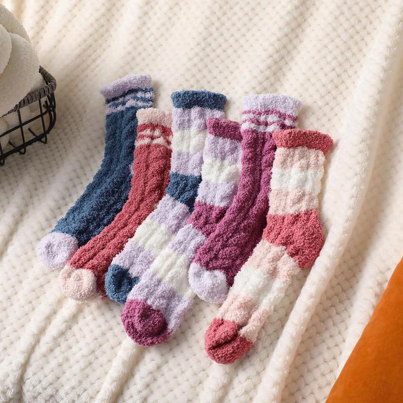 Fuzzy Socks - Fuzzy Socks for Women, 6 Pairs Fluffy Socks Cozy Winter Socks for Women Soft Socks Warm Socks Slipper Socks