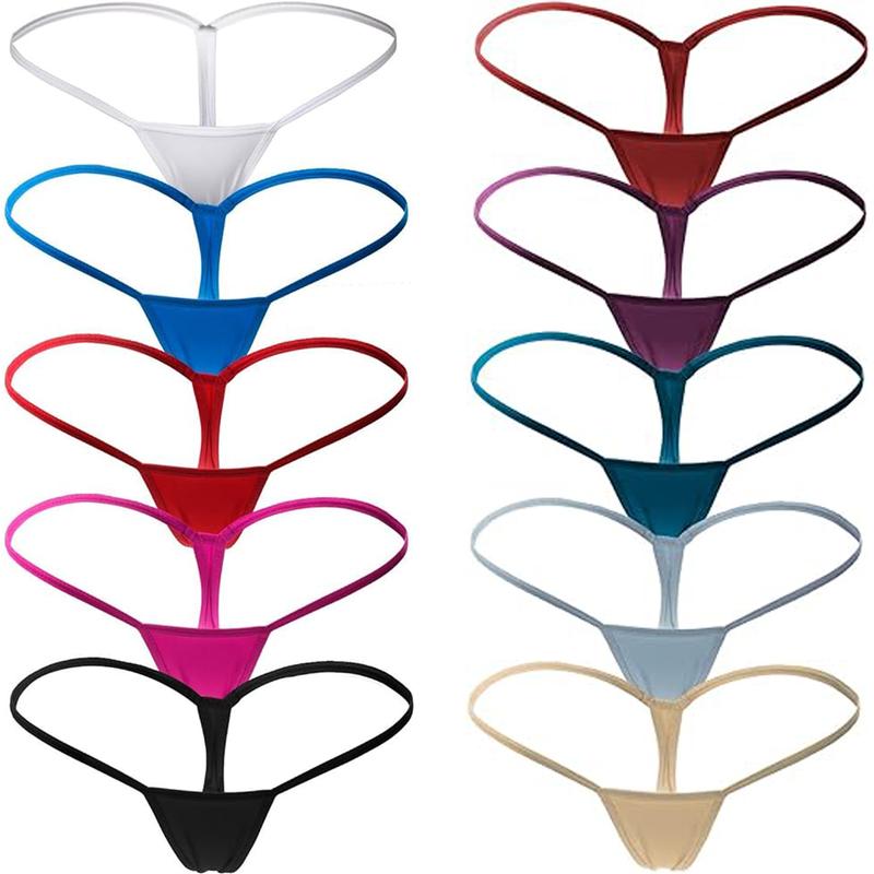 ETAOLINE Women's Low Rise Micro Back G-string Thongs Panties Underwear