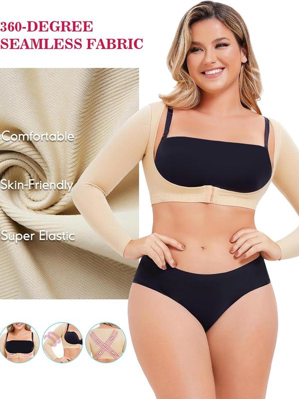 Women's Solid U-shaped Push Up  Shapewear Crop Top, Breathable Comfortable Shaper, Tummy Control Shapewear for Daily Wear