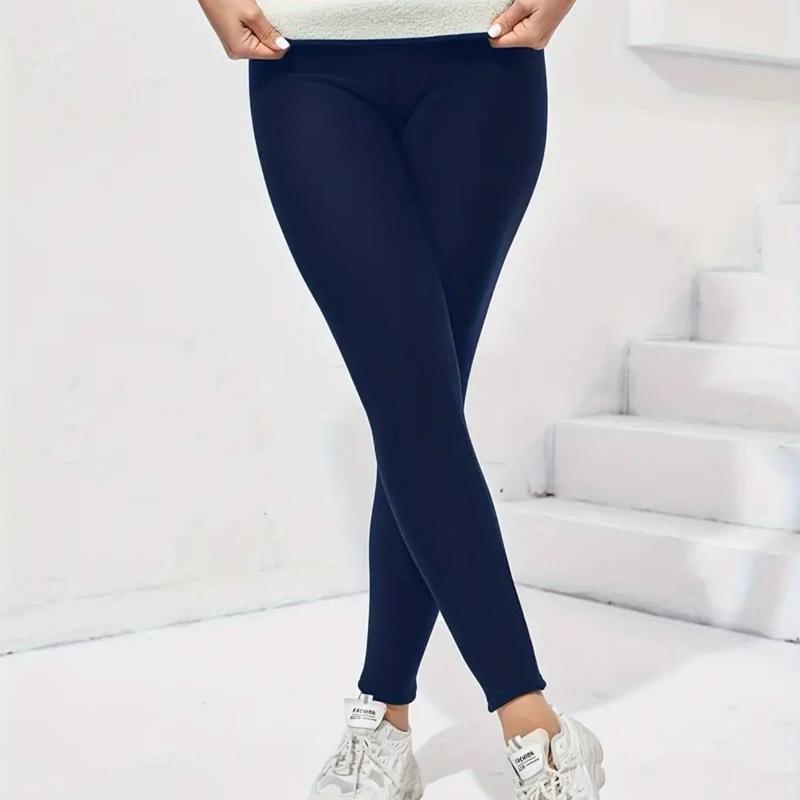 Winter Warm Fleece-Lined Leggings Casual Fit Stretchy Bottom High Waist  Comfortable Womenswear Size S To 5XL Soft Dress Essential Love