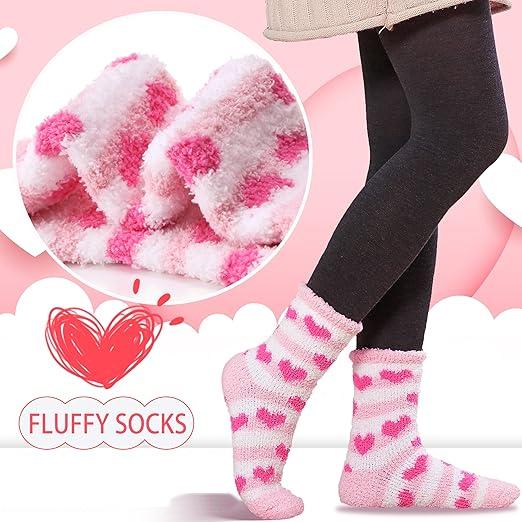 Women's Cozy Fuzzy Socks (5 pairs) - Soft, Warm, and Thick Winter Cabin Slipper Socks. Ideal for Cold Weather, Gifting, and All-Day Comfort