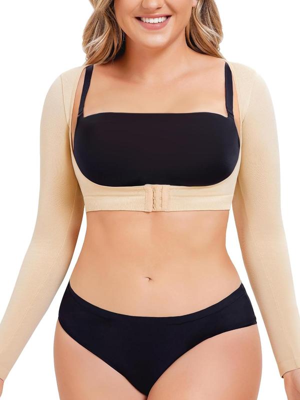 Women's Solid U-shaped Push Up  Shapewear Crop Top, Breathable Comfortable Shaper, Tummy Control Shapewear for Daily Wear