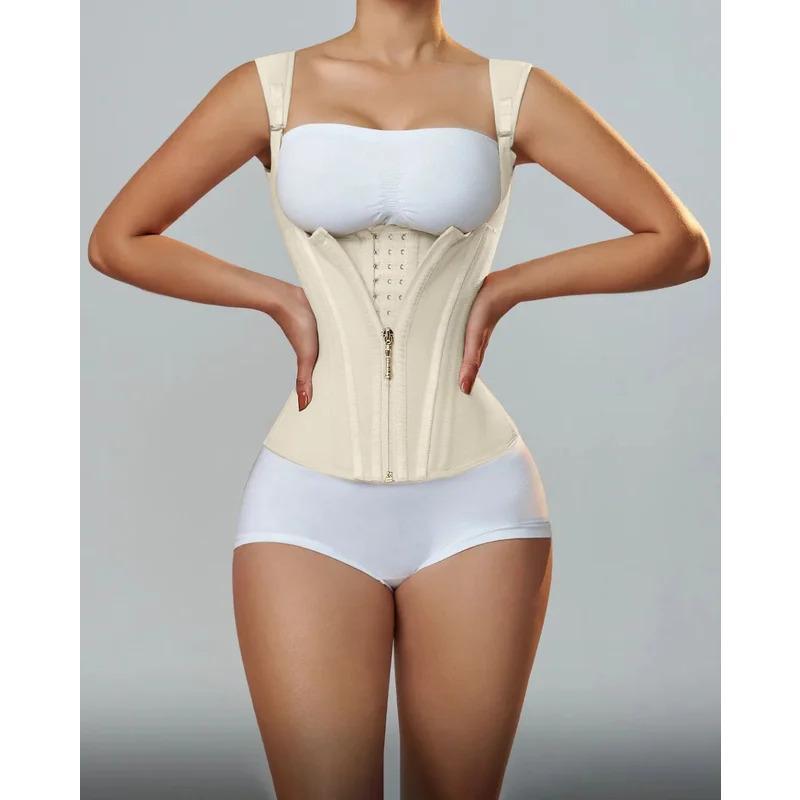 Women Sexy Body Shaper Corset Breasts Support Gather Vest Waist Trainer Postpartum Flat Belly Sheath Fajas Colombianas Girdle