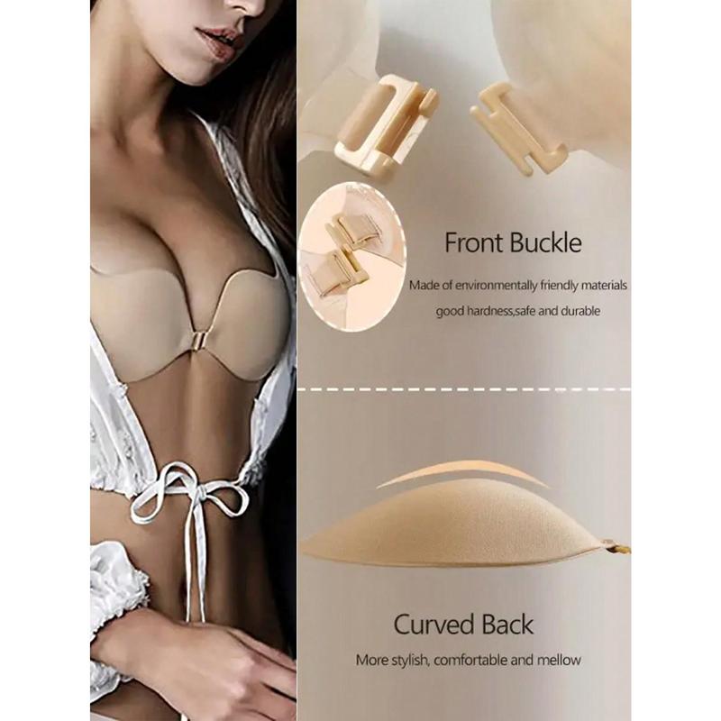 Invisible Push-up Breast Lift Silicone Nipple Covers, Self Adhesive Strapless Mango-shaped Sticky Bra, Women's Lingerie And Underwear Accessories