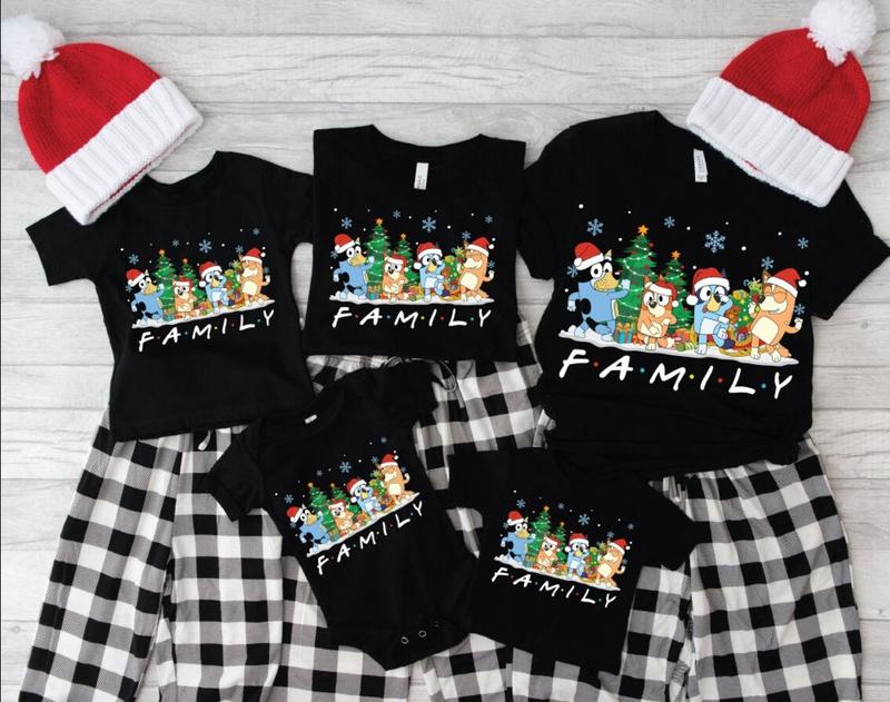 Christmas Blueyy Family Shirt, Blueyy Christmas Trip Shirt, Blueyy Party Shirt, Blueyy Theme Shirt, Family Christmas 2024 Shirt, Christmas Tee