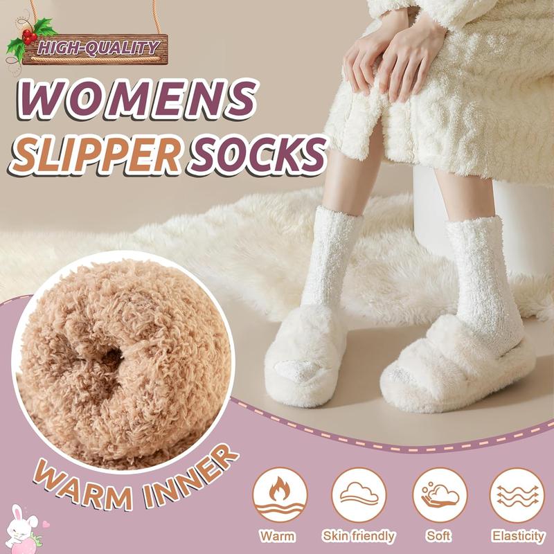 Womens Fuzzy Socks Slipper Fluffy Comfy Cozy Winter Soft Warm Fleece Cabin Plush Sleep Socks