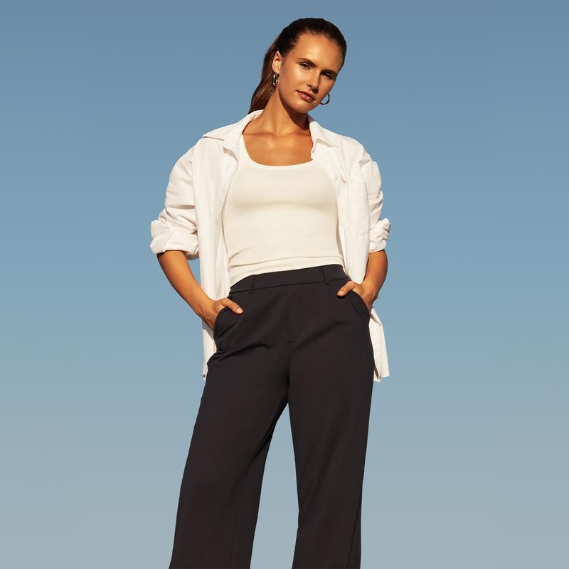 Halara Flex High Waisted Plicated Side Pocket Straight Leg Work Pants