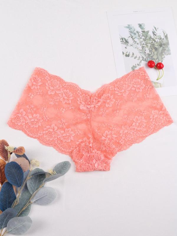  Floral Lace Hollow Out Knicker, Summer Wear 2024, Back To School Wear, Soft Comfy Breathable Panties for Women, Womens Underwear, Women's Underwear for All Seasons