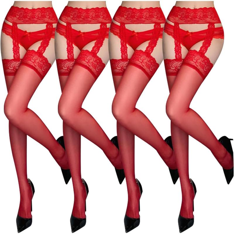 Women's Thigh High Stockings Sheers Suspender Pantyhose for Women