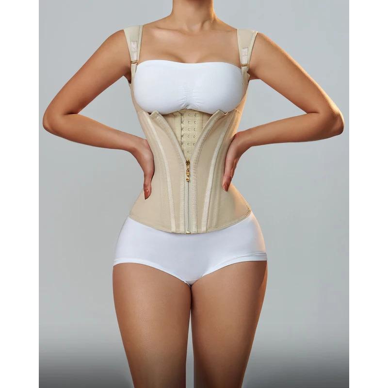 Women Sexy Body Shaper Corset Breasts Support Gather Vest Waist Trainer Postpartum Flat Belly Sheath Fajas Colombianas Girdle