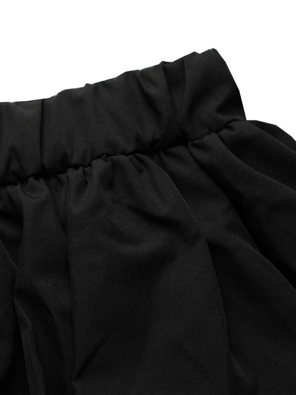 Women's Solid High Waist Bubble Skirt, Y2k Fashion Casual Elastic Waist Mini Skirt for Daily Outdoor Wear, Skirts for Women, Ladies Bottoms for Summer