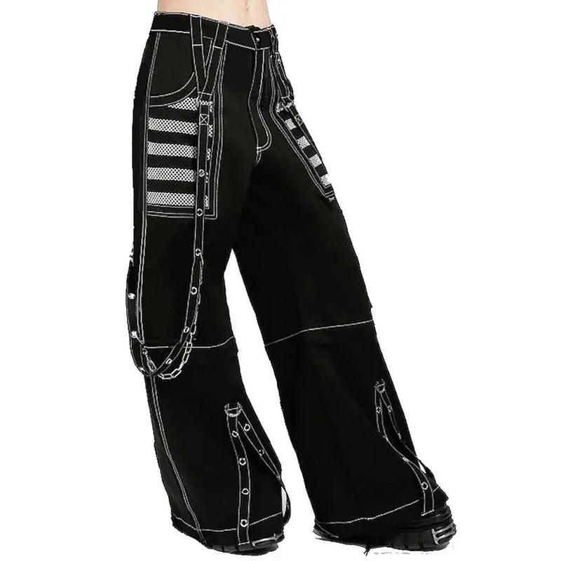 Women Y2k Pants Goth Punk Emo Pants Baggy Bell Bottom Jeans Y2k Wide Leg Jeans Harajuku Grunge Pants Hip Hop Clothes