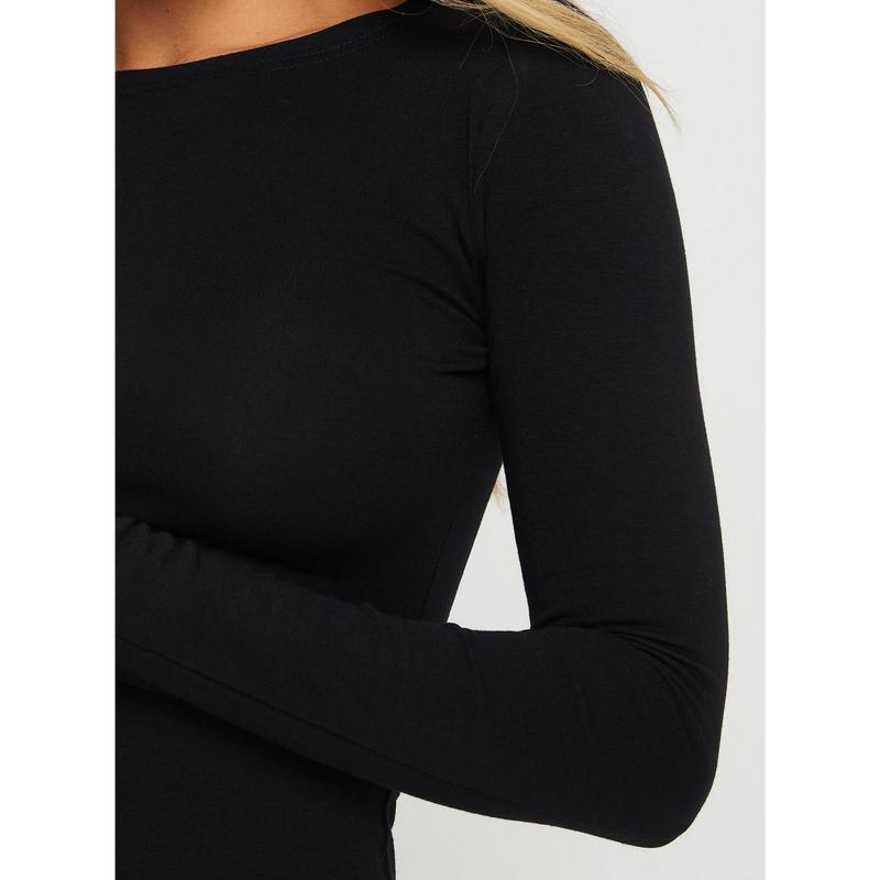 Lex Long Sleeve Mini Dress Black