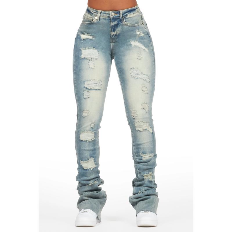 Remy Tinted Dark Wash Super Stacked Jean