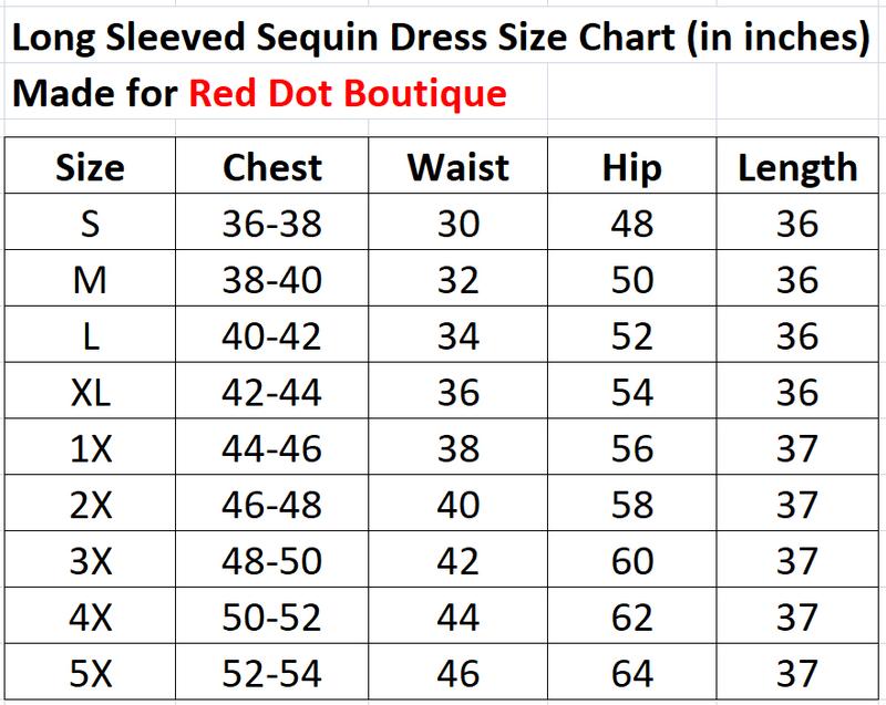 Plus Size Long Sleeves Wrapped V Neck Sequins Skater Style Cocktail Evening Club Dress Formal Top