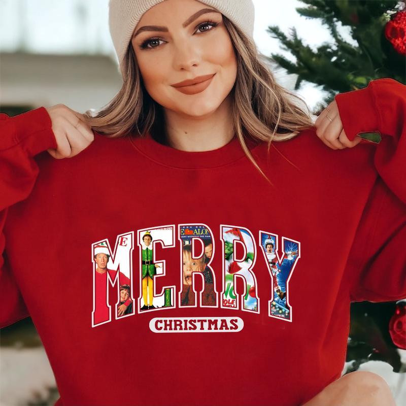 MERRY Christmas 90s Movies Sweatshirt-Hoodie-Tshirt, Christmas Shirtt For Movies Lovers, Christmas Shirt, Thanksgiving Shirt