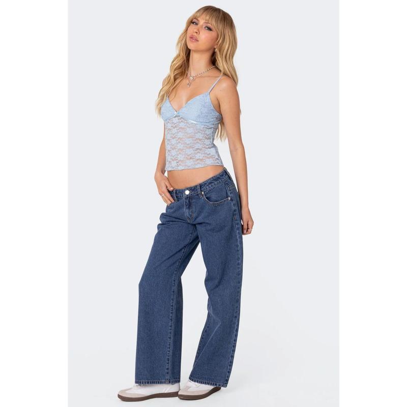 Petite Raelynn Washed Low Rise Jeans