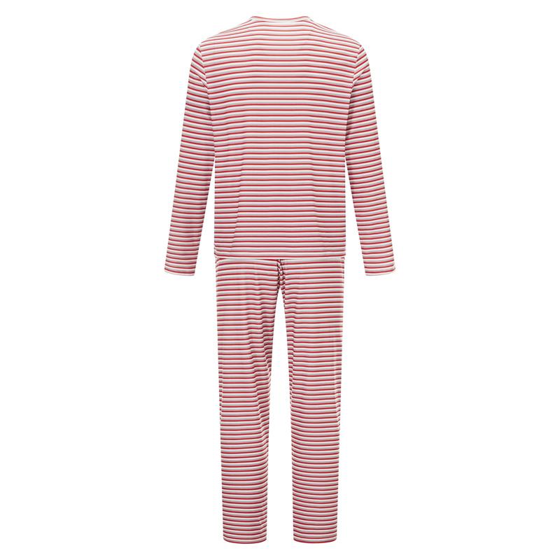 Matching Christmas Pajamas For Family, Striped Long Sleeve Tops Elastic Waist Pants for Fall Winter