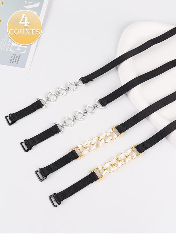 Women's Rhinestone Decorated Bra Straps, Adjustable Bra Straps, Anti-slip Bra Straps, Lingerie Accessories for Women