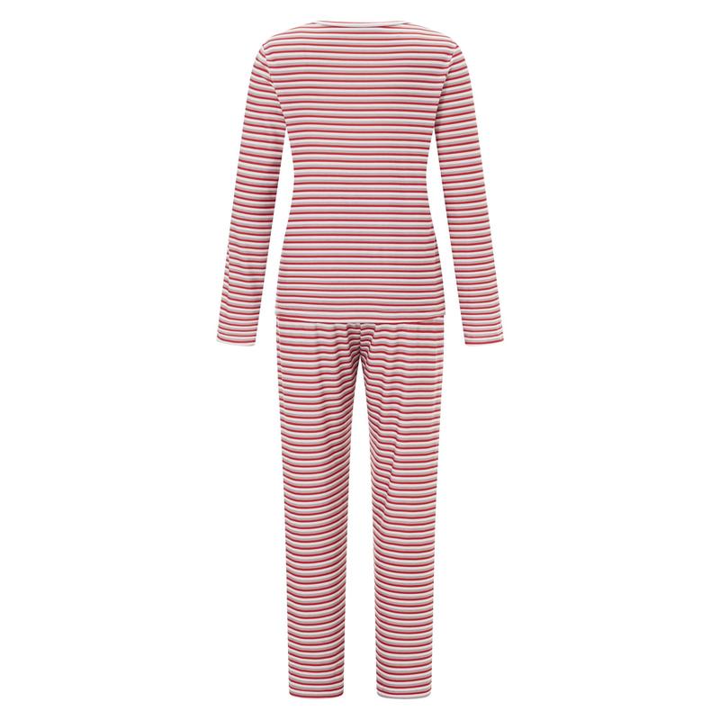 Matching Christmas Pajamas For Family, Striped Long Sleeve Tops Elastic Waist Pants for Fall Winter