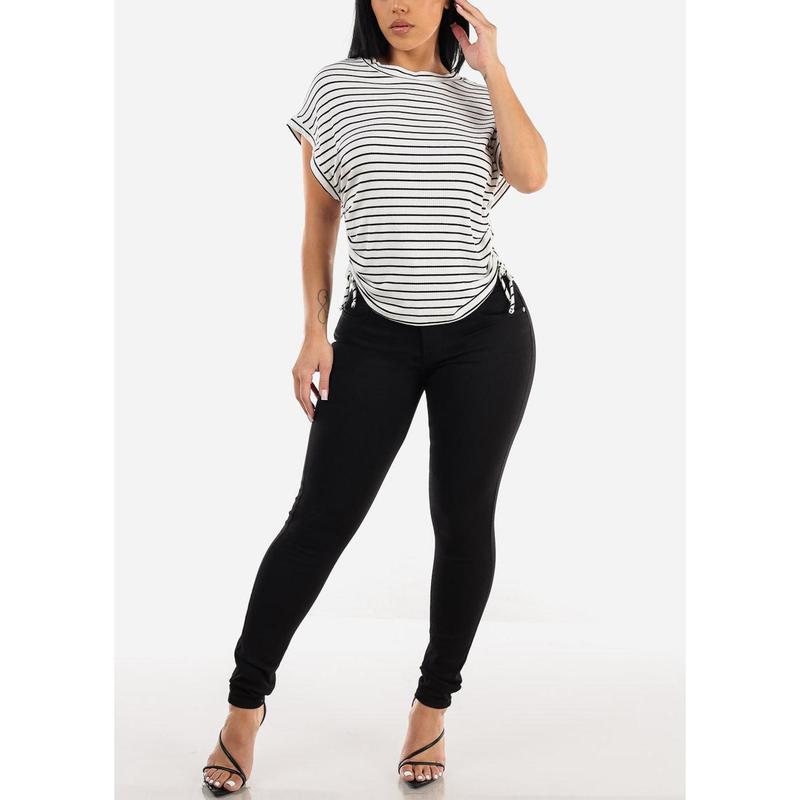 Butt Lift Super High Waist Black Skinny Jeans