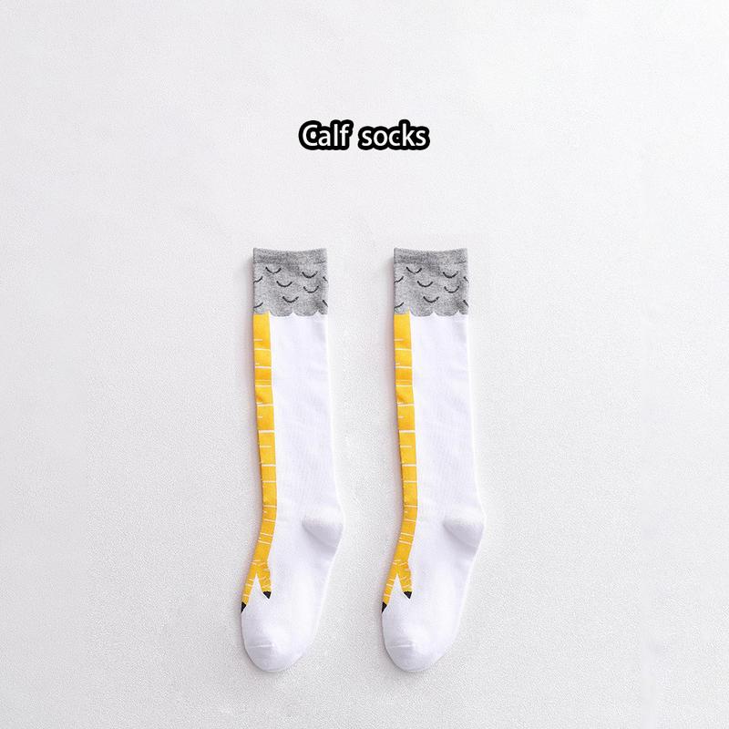 Women 3d Chicken Foot Socks Leg Knee High Socks Novelty Warm Stocking Gift