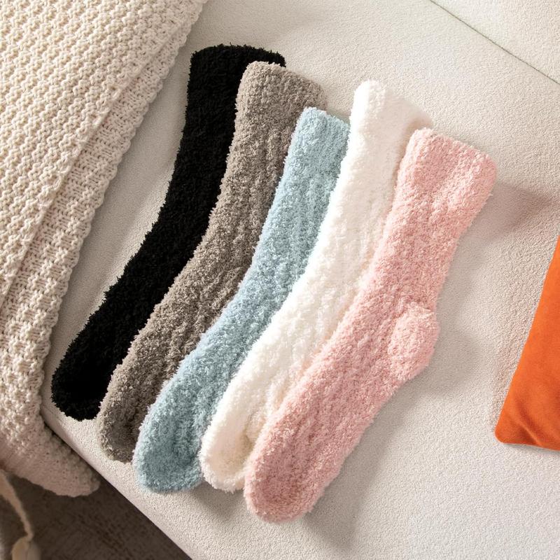 5 Pairs Fuzzy Socks for Women - Fluffy Socks Women, Cozy Socks for Women Slipper Socks