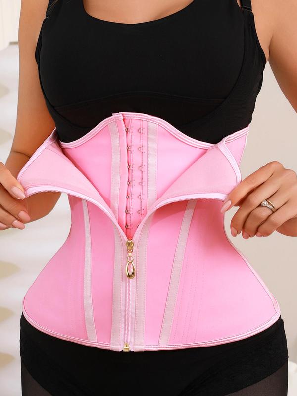 Women's Solid Color Waist Trainer, High Stretch Breathable Tummy Control Shaper, Tummy Tuck Shaper for Postpartum Recovery, Women's Shapewear for Daily Wear