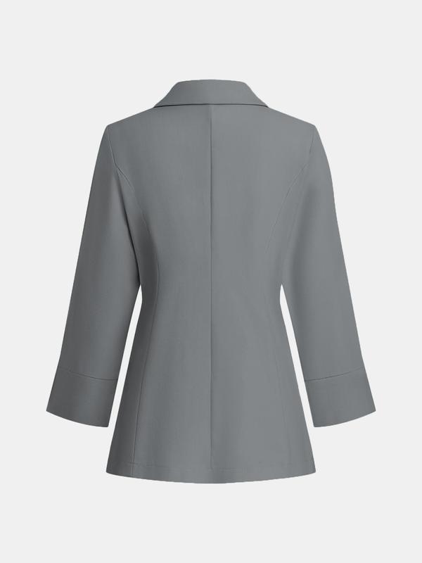 YOZY Christmas Deals, [4 colors] Button Front Pocket Blazer Jackets, Elegant Solid Long Sleeve Lapel Neckline Blazer, Tiktok Shop Black Friday, Black Friday Haul, Christmas 2024 Trend, Fall & Winter Clothes